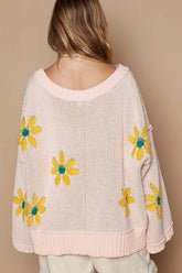 Pink Mojito V-Neck Chenille Sweater - Effortless Style, Sweaters, $ 58.00, A Moment Of Now™